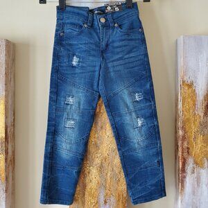 Enyce Boy's Blue Slim Fit Distressed Denim Jeans SZ 5
